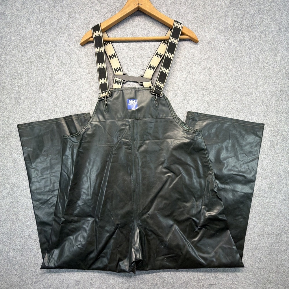 Helly Hansen Waders Rain Bib Pants Mens Medium Black Waterproof Work Wear